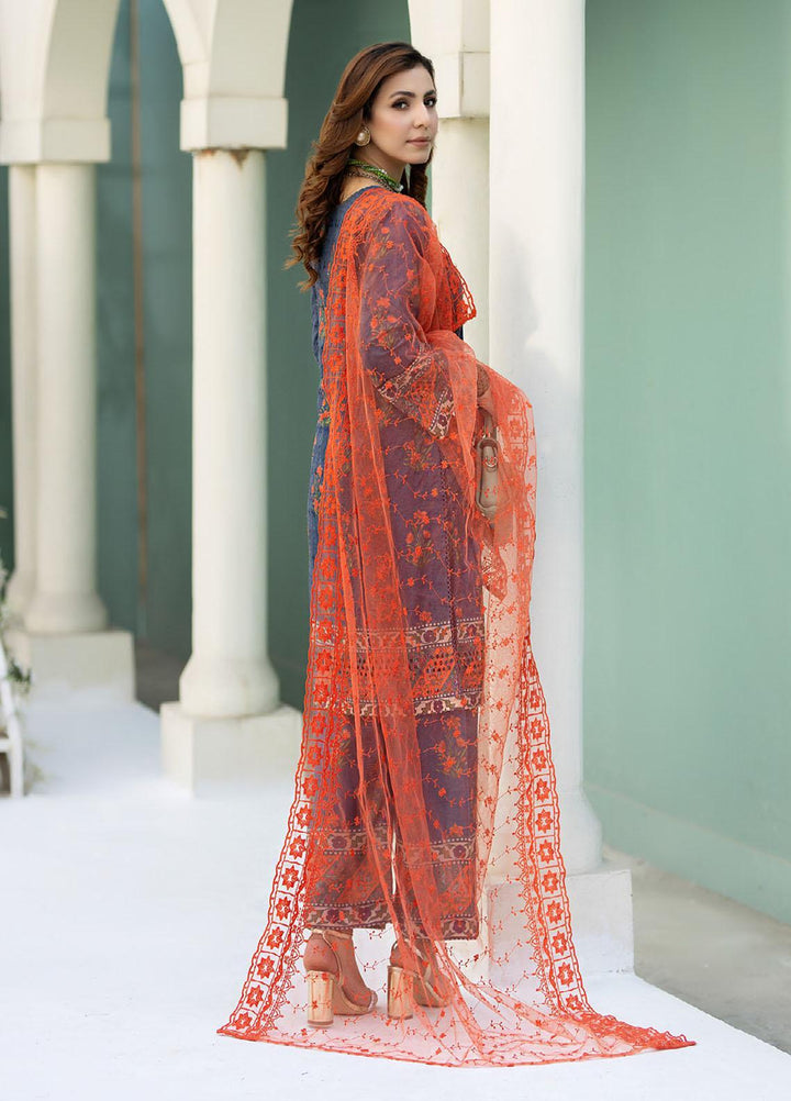 Printkari By Noorma Kaamal Chikankari Schiffli Suits Unstitched 3 Piece NK24PK NK-LPK-07 Carnation - Summer Collection