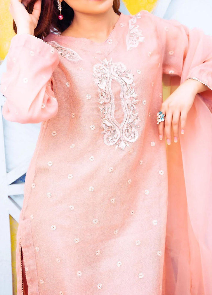 PSK Couture Pret Embroidered Cotton Net 4 Piece Suit BERRY PUNCH