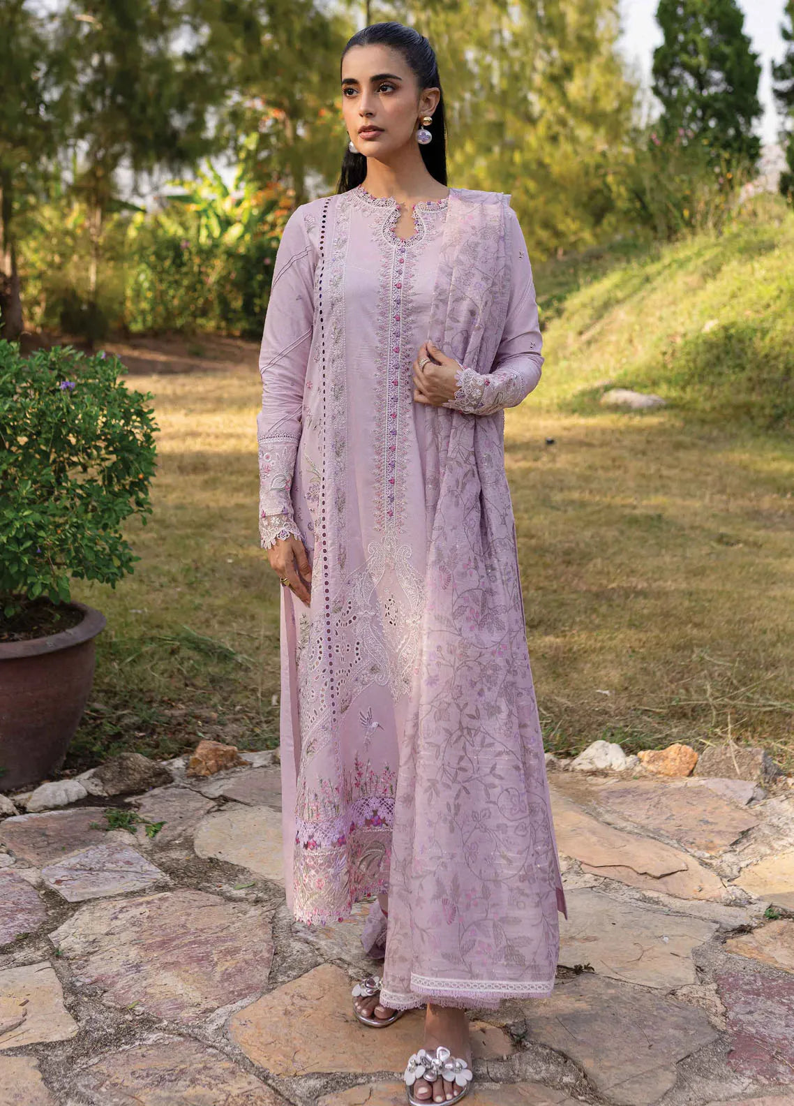 Q Line by Qalamkar Embroidered Lawn Suits Unstitched 3 Piece QLM25QL QM-13 Helen - Summer Collection