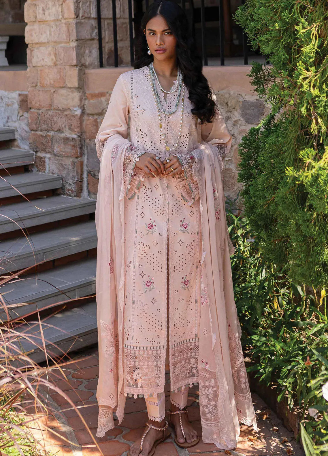 Q Line by Qalamkar Unstitched Chikankari Embroidered Lawn 3 Piece Suit QLK26UQL RP-09 REYNA - Summer Collection