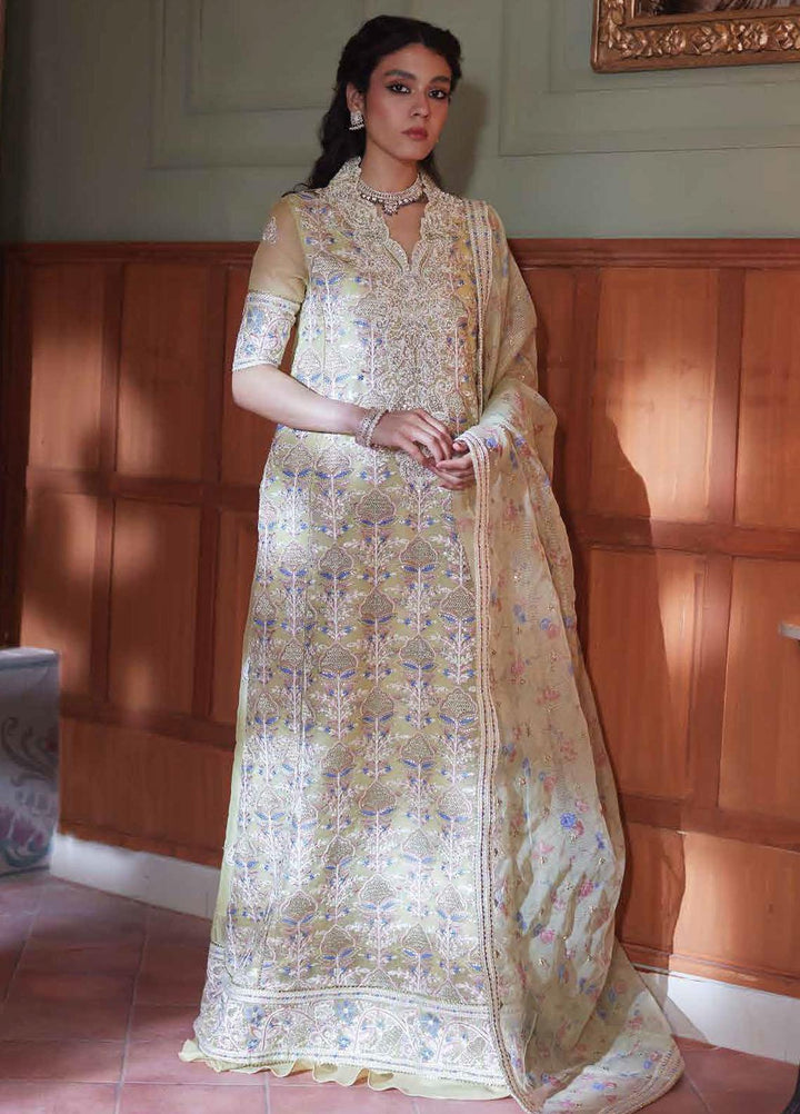 Qala By Mushq Embroidered  Suits Unstitched 4 Piece MQ23Q MCK-08 Dina - Luxury Festive Collection