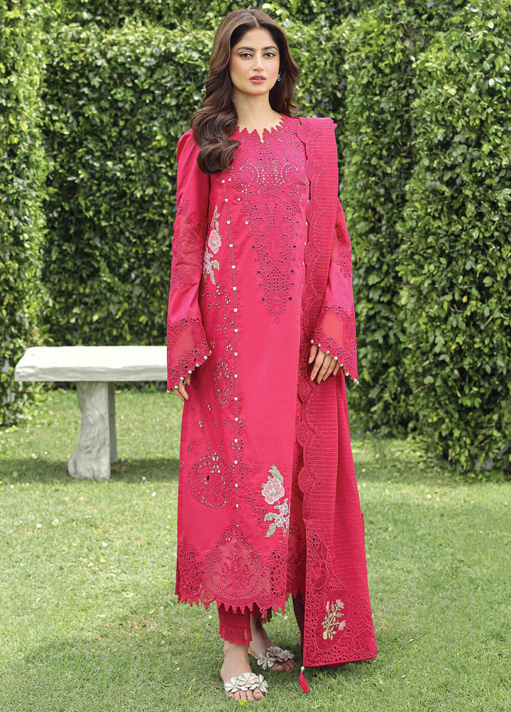 Qalamkar Chikankari Lawn Suit Unstitched 3 Piece QLM24F PS-06 Maliha - Festive Collection