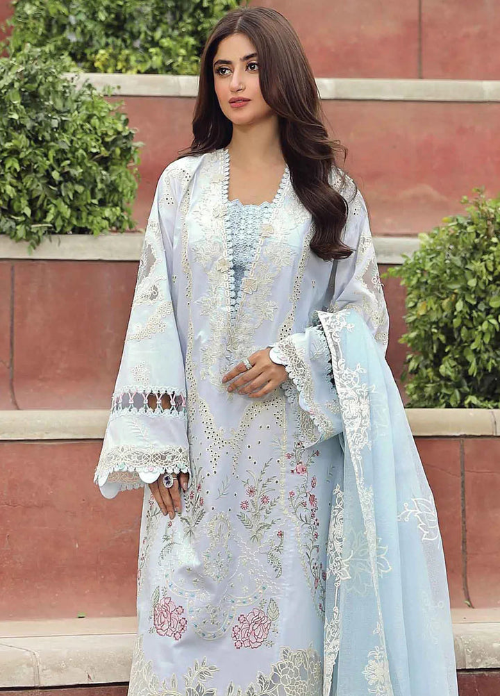 Qalamkar Chikankari Lawn Suit Unstitched 3 Piece QLM24F PS-10 Zaib - Festive Collection