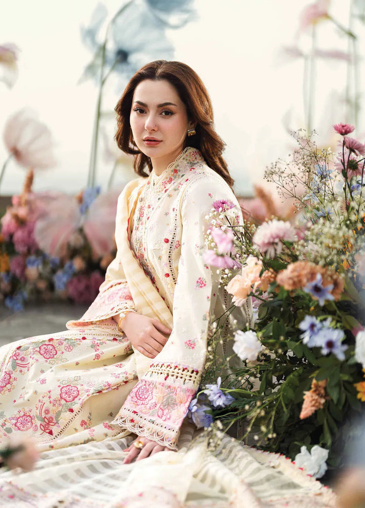 Qalamkar Embroidered Lawn Suits Unstitched 3 Piece QLM25SL FK-14 Scarlett - Summer Collection