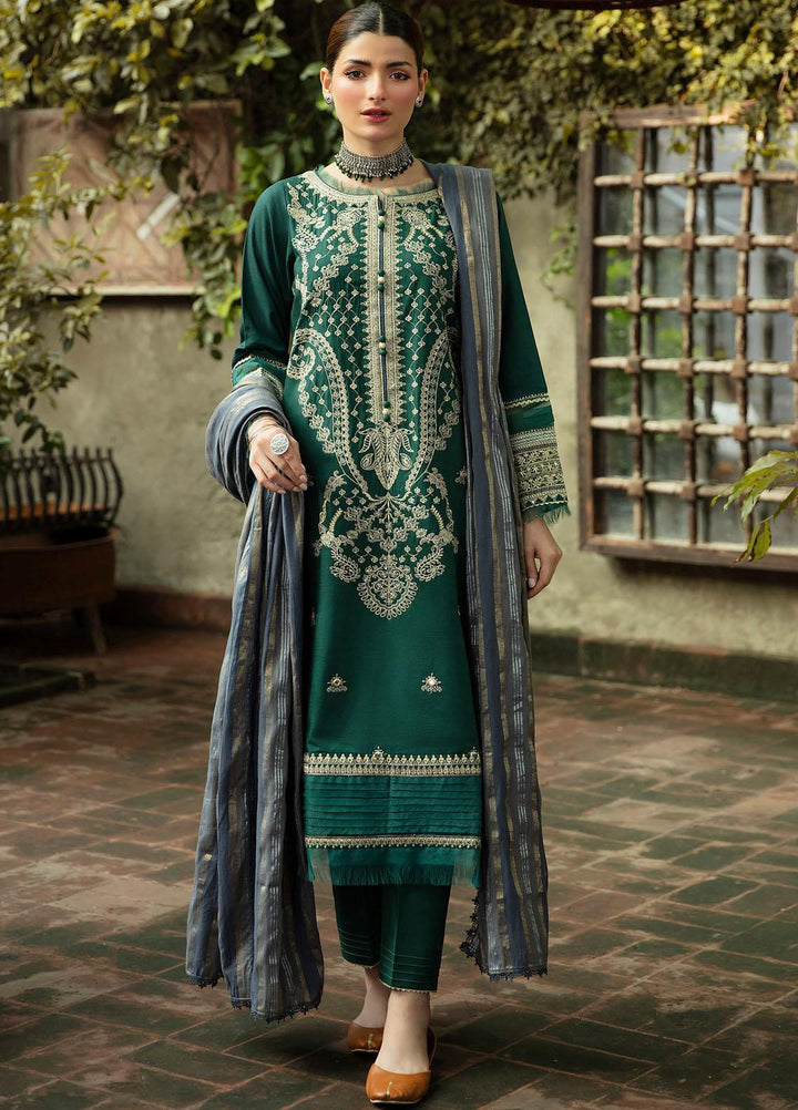 Qalamkar Embroidered Linen Suits Unstitched 3 Piece QLM21LN  NW-04 - Winter Collection