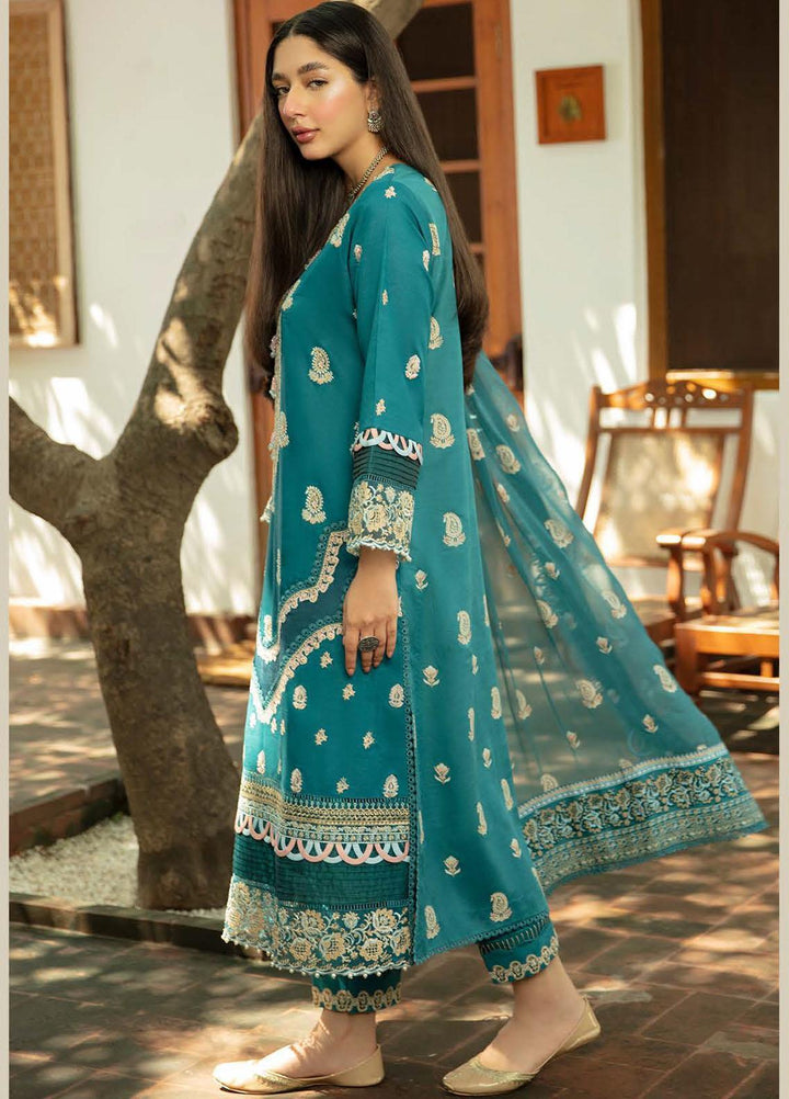 Qalamkar Embroidered Organza Suits Unstitched 3 Piece QLM21LN  NW-15 - Winter Collection