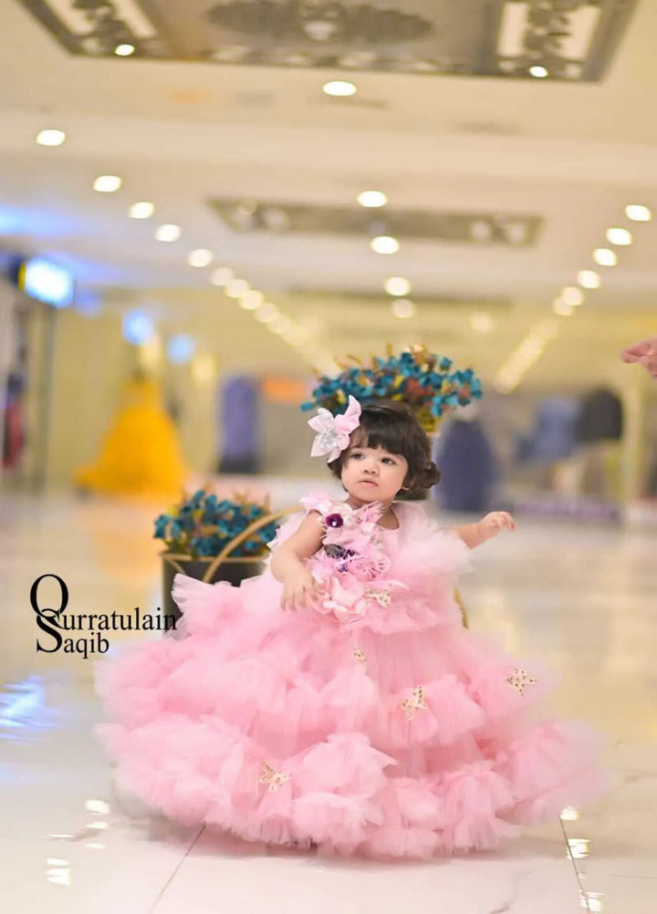 Qurratulain Saqib Pret Embroidered Shirt Barbie Frock