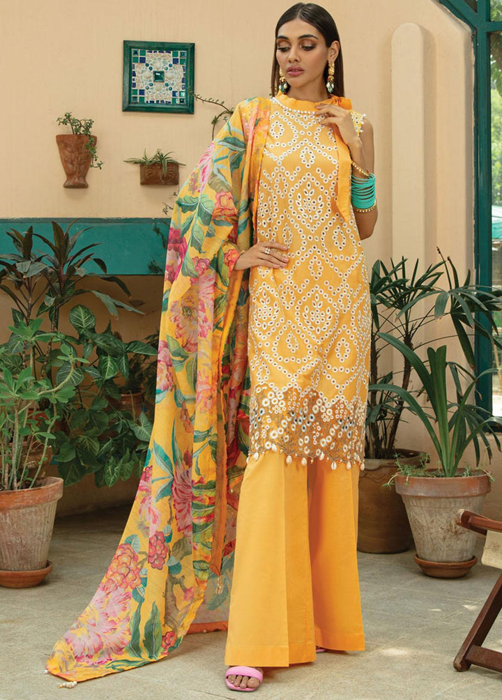 Raaya by Rang Rasiya Embroidered Lawn Suits Unstitched 3 Piece RRR22E D-8 Tiana - Eid Collection