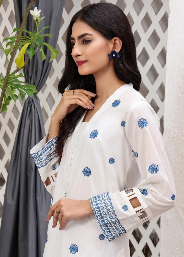 Rabia's Textiles Pret Embroidered Lawn Kurti RT1P18 Moonstone