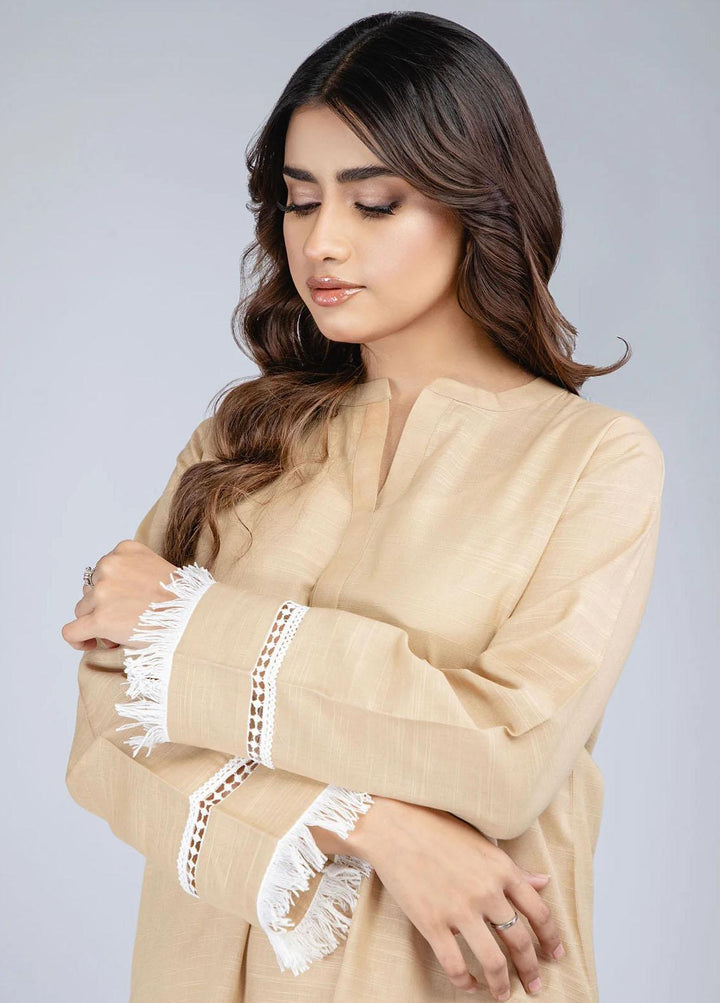 Rabia's Textiles Pret Plain Lawn 2 Piece Suit RTW2P1S Lacy Treat