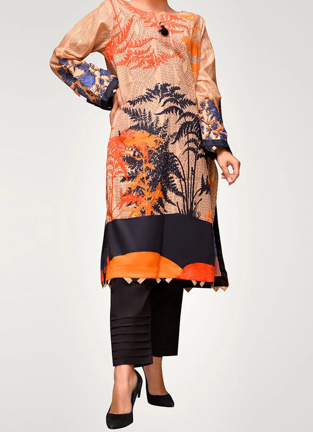 Rabias Textiles Pret Printed Lawn Kurti Forest Grove RT1P5