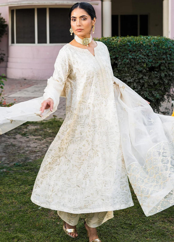 Raha By Muraad Embroidered Cotton Net Suits Unstitched 4 Piece MU23R Aria - Festive Collection
