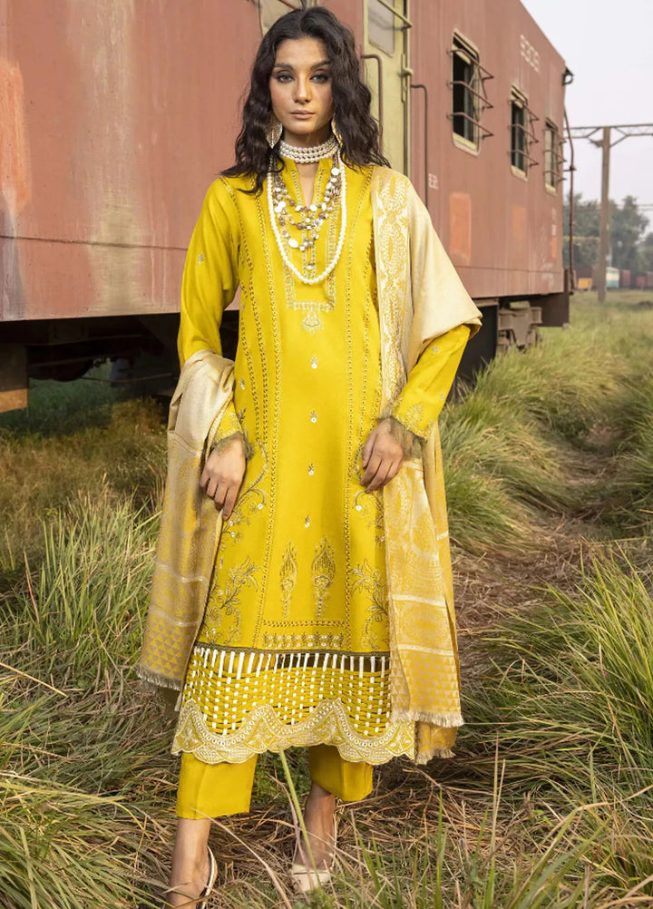 Rahgeer by Humdum Embroidered Wool Suit Unstitched 3 Piece D-02 - Winter Collection