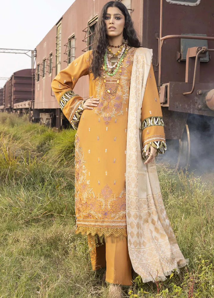 Rahgeer by Humdum Embroidered Wool Suit Unstitched 3 Piece D-09 - Winter Collection