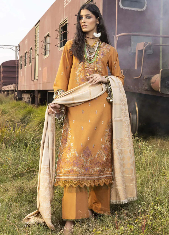 Rahgeer by Humdum Embroidered Wool Suit Unstitched 3 Piece D-09 - Winter Collection