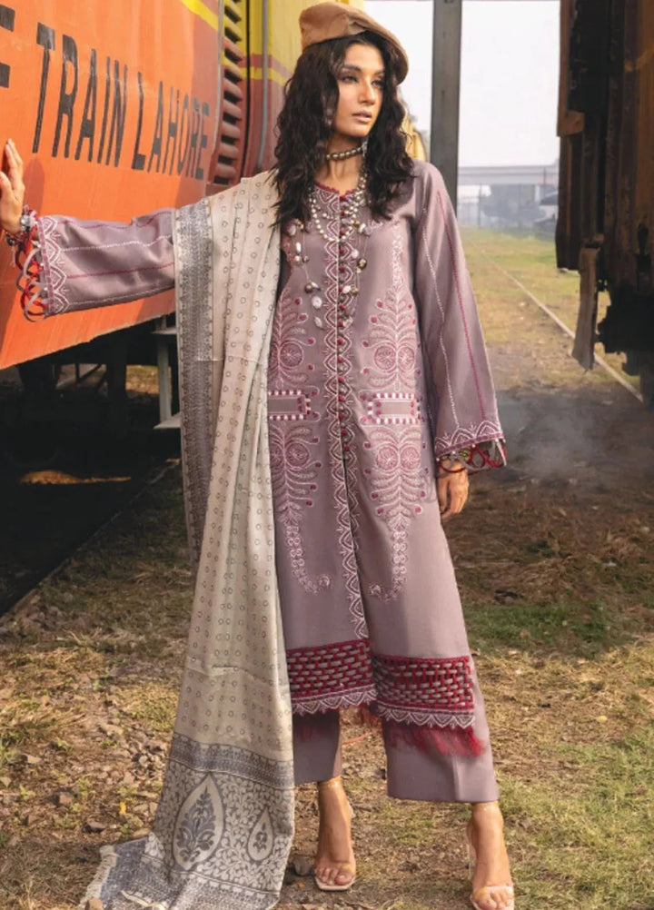 Rahgeer by Humdum Embroidered Wool Suit Unstitched 3 Piece D-10 - Winter Collection