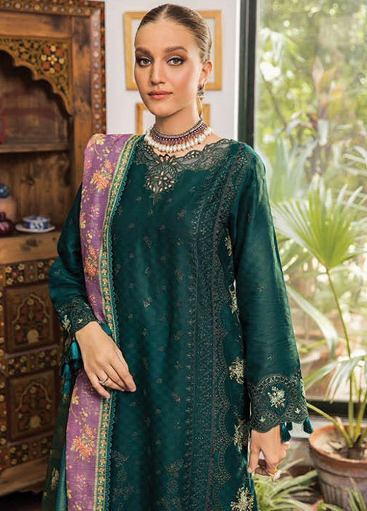 RajBari Embroidered Lawn Suits Unstitched 3 Piece RB23EL 1A - Premium Collection