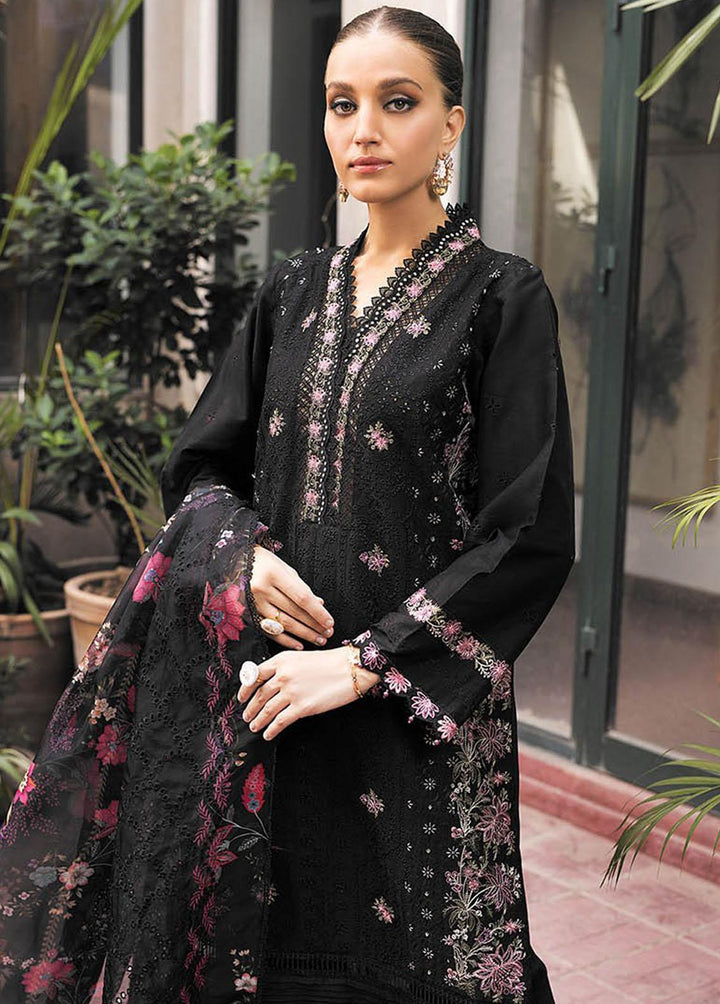 RajBari Embroidered Lawn Suits Unstitched 3 Piece RB23EL 2B - Premium Collection