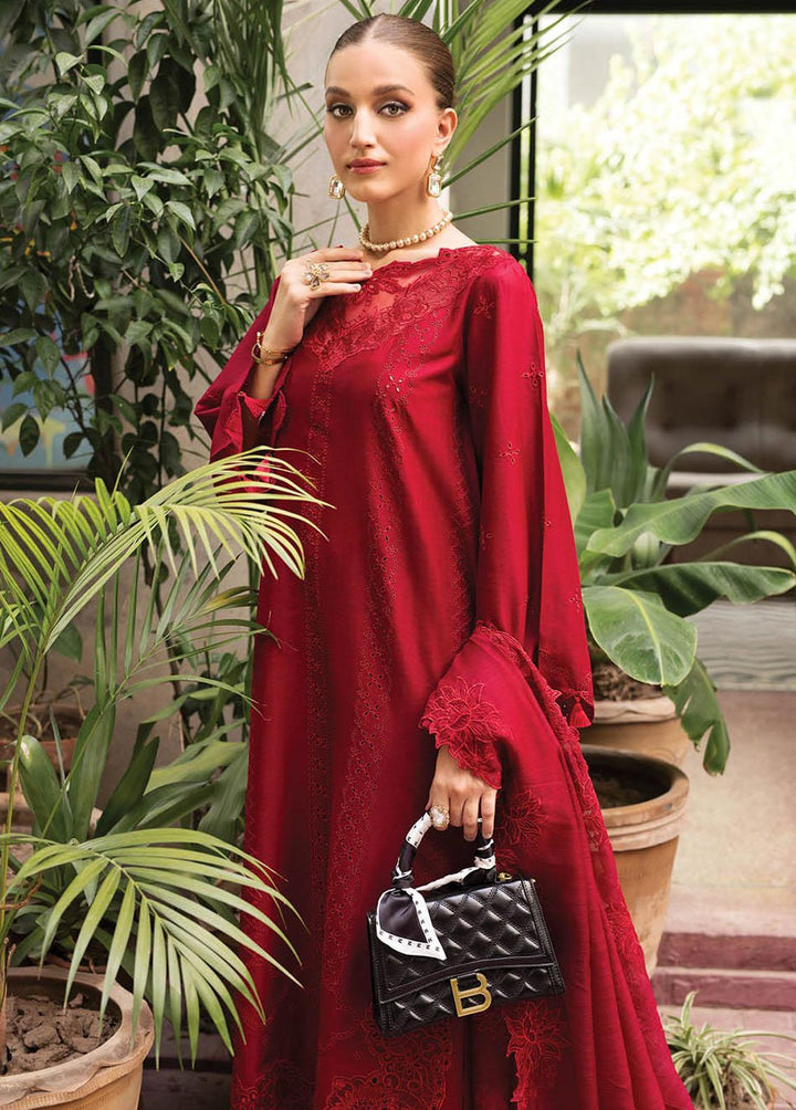 RajBari Embroidered Lawn Suits Unstitched 3 Piece RB23EL 3A - Premium Collection