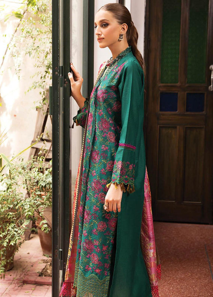 RajBari Embroidered Lawn Suits Unstitched 3 Piece RB23EL 4A - Premium Collection