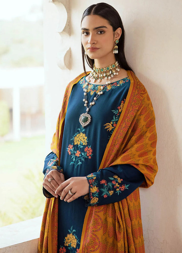 Rajbari Embroidered Karandi Suit Unstitched 3 Piece RB24W 2A - Winter Collection
