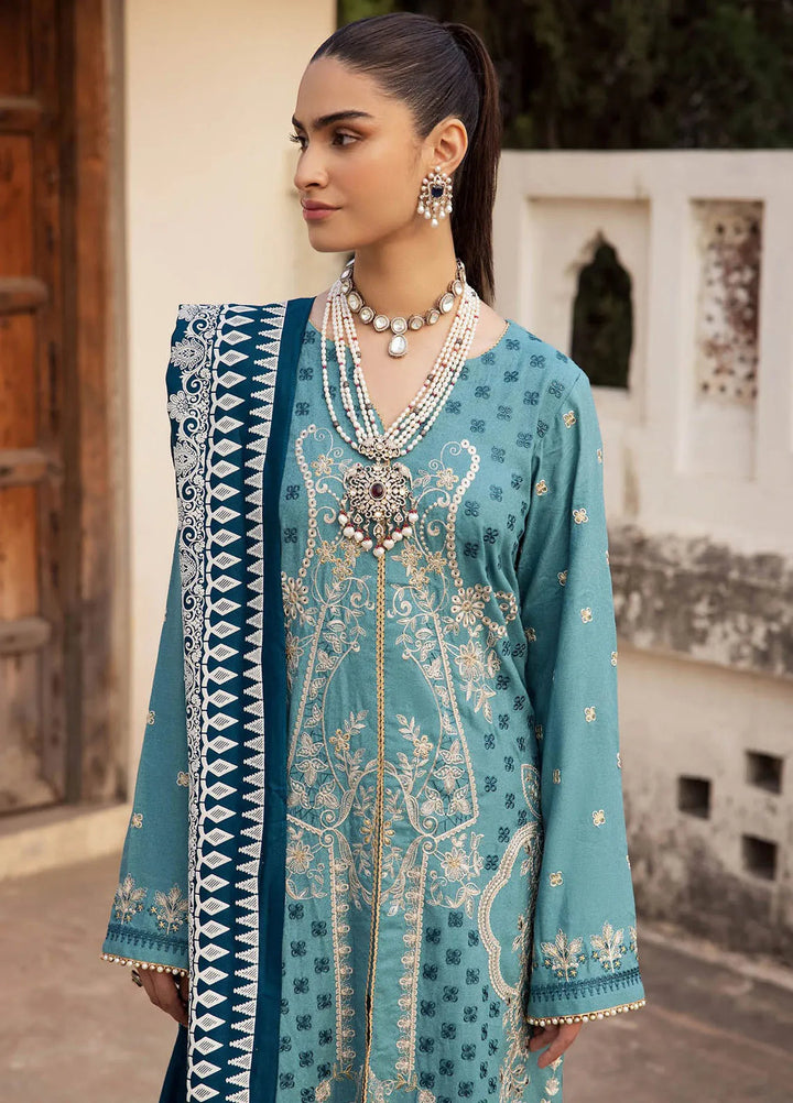 Rajbari Embroidered Karandi Suit Unstitched 3 Piece RB24W 6B - Winter Collection