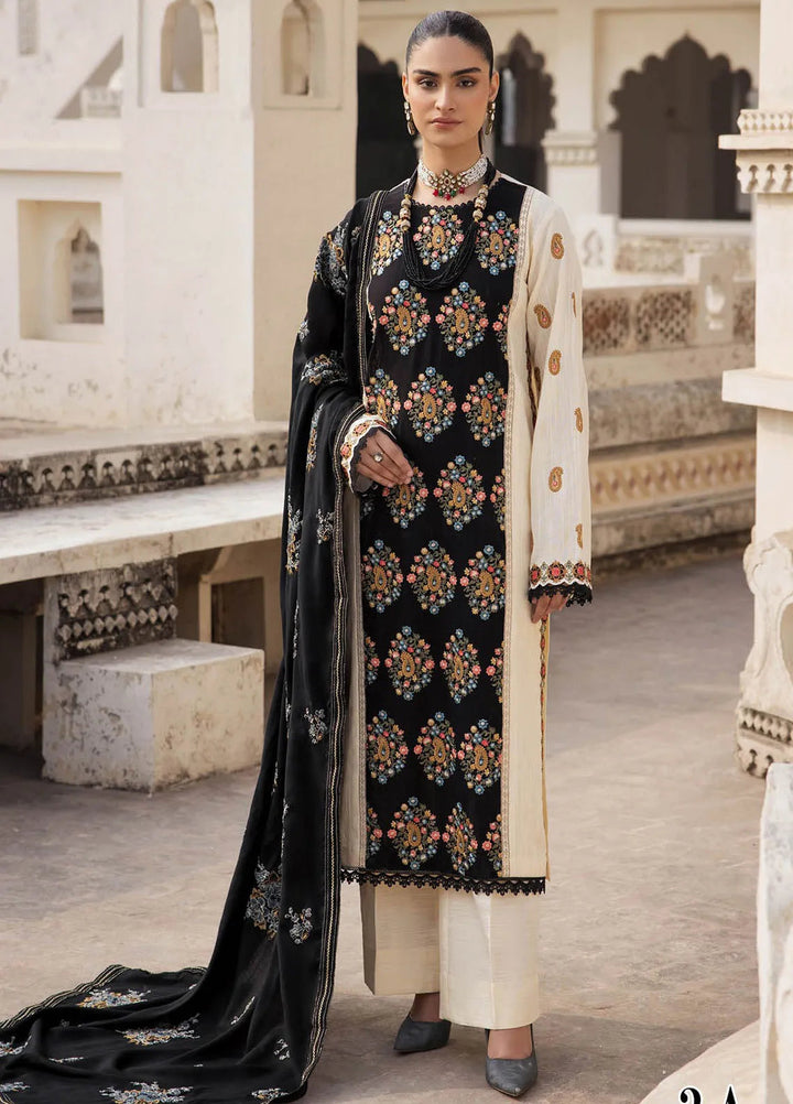 Rajbari Embroidered Khaddar Suit Unstitched 3 Piece RB24W 3A - Winter Collection