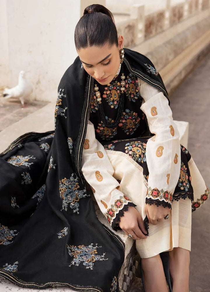 Rajbari Embroidered Khaddar Suit Unstitched 3 Piece RB24W 3A - Winter Collection