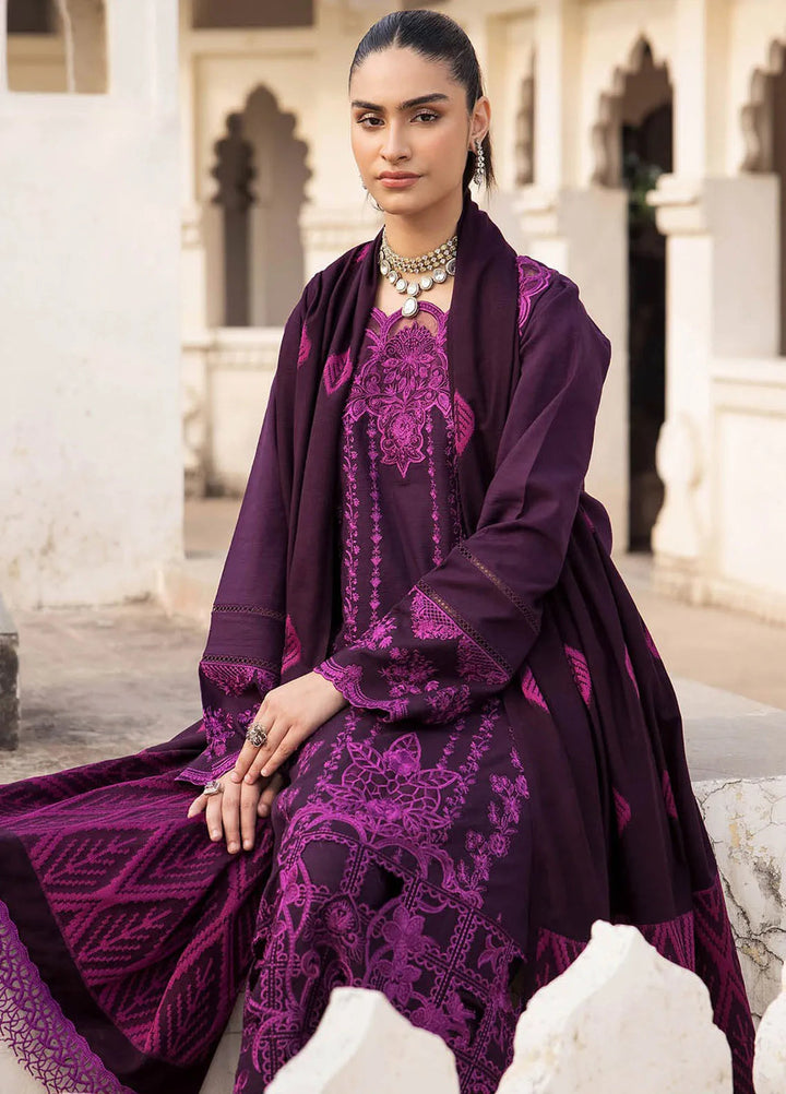 Rajbari Embroidered Khaddar Suit Unstitched 3 Piece RB24W 5A - Winter Collection