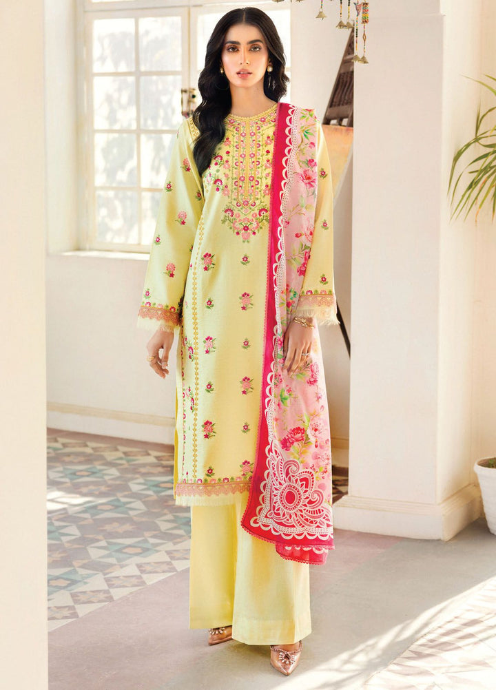 RajBari Embroidered Lawn Suits Unstitched 3 Piece RB24ES D-01 - Summer Collection