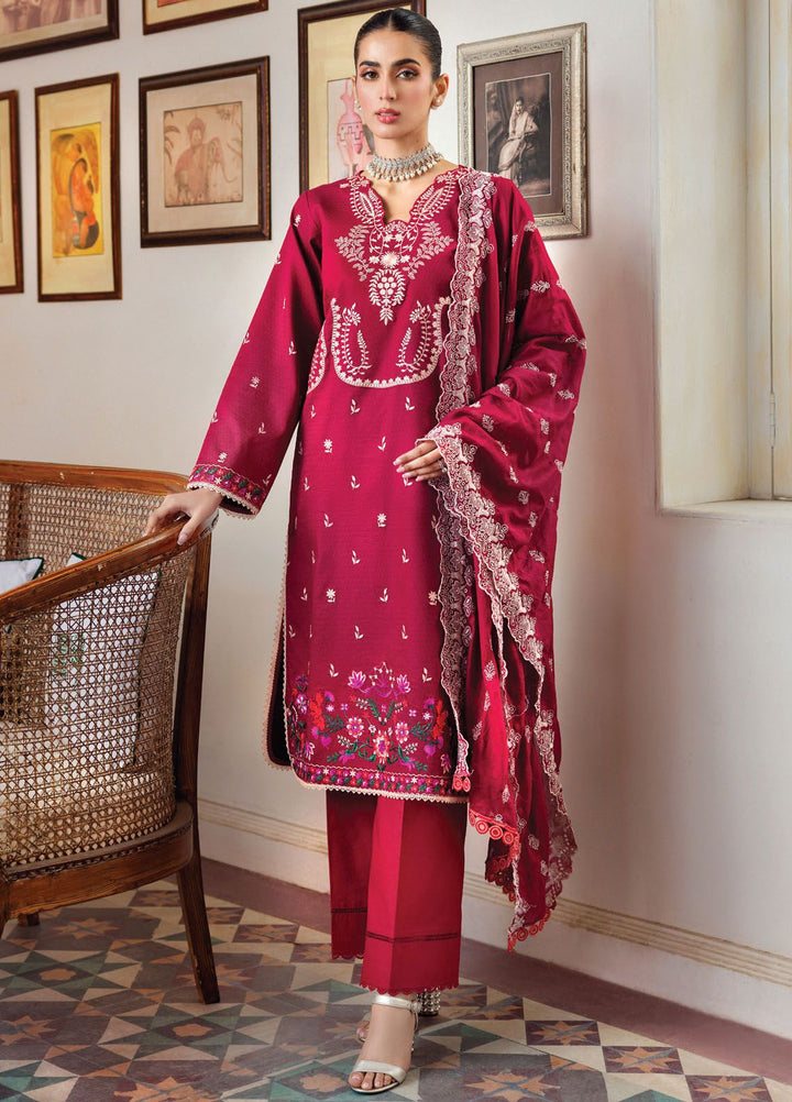 RajBari Embroidered Lawn Suits Unstitched 3 Piece RB24ES D-03 - Summer Collection