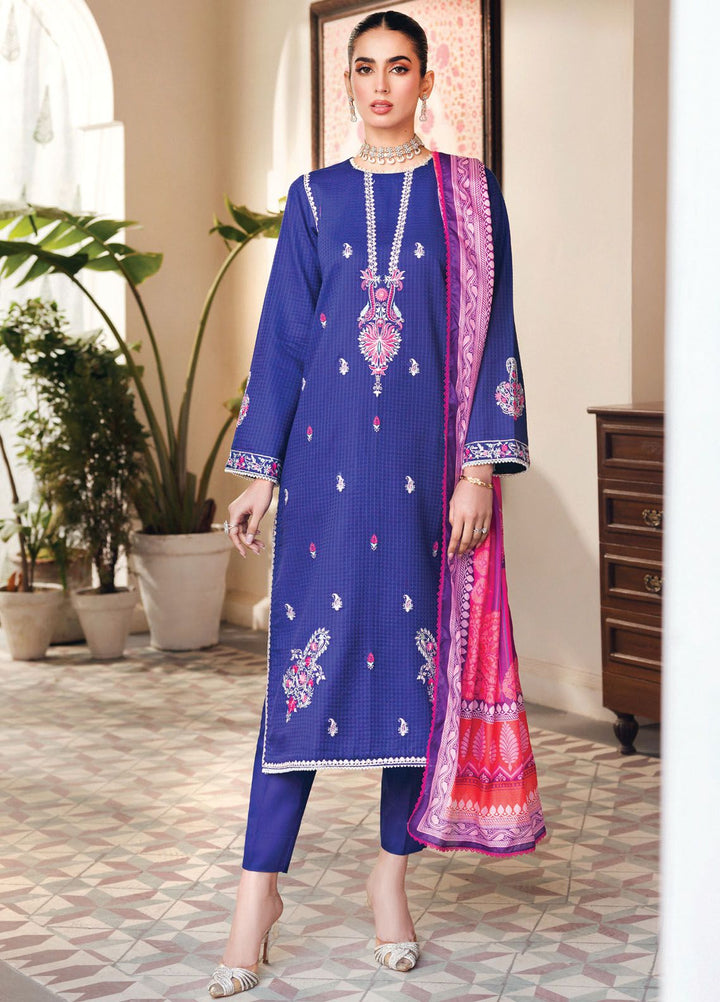 RajBari Embroidered Lawn Suits Unstitched 3 Piece RB24ES D-04 - Summer Collection