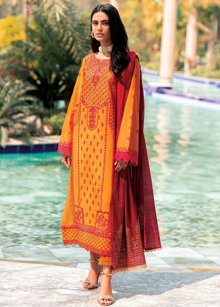 RajBari Embroidered Lawn Suits Unstitched 3 Piece RB22J 2B - Exclusive Collection
