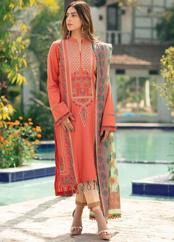 RajBari Embroidered Lawn Suits Unstitched 3 Piece RB22J 4B - Exclusive Collection