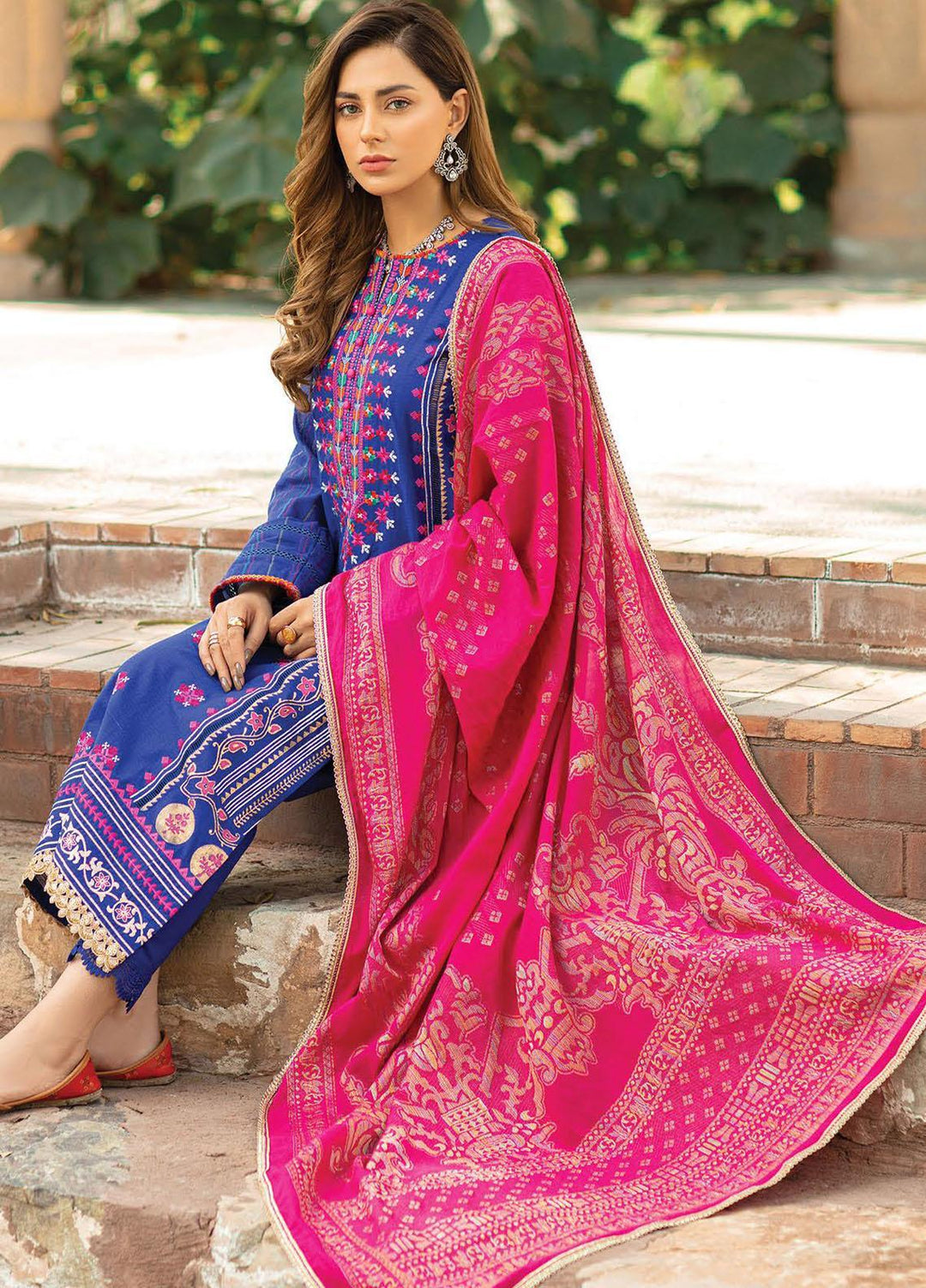 RajBari Embroidered Lawn Suits Unstitched 3 Piece RB22J 6B - Exclusive Collection