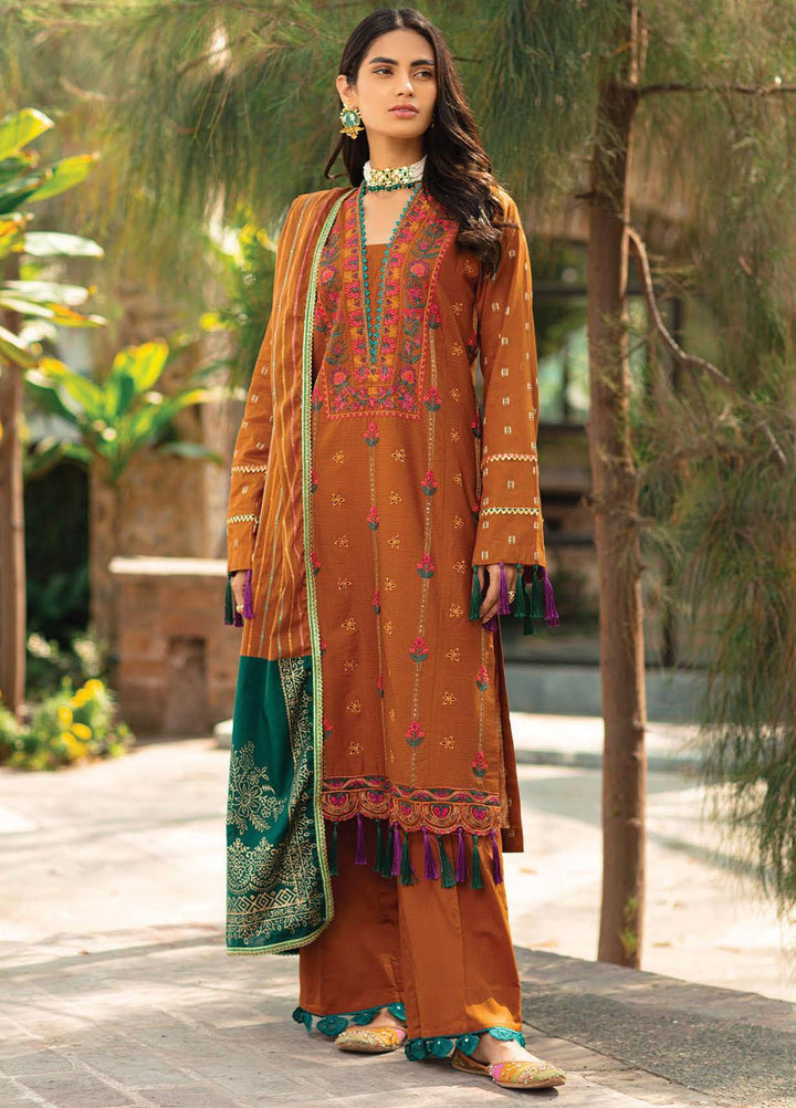 RajBari Embroidered Lawn Suits Unstitched 3 Piece RB22J 8B - Exclusive Collection