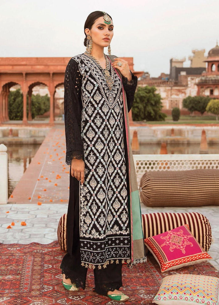 RajBari Embroidered Chikankari Suits Unstitched 3 Piece RB21PC 01A - Winter Collection