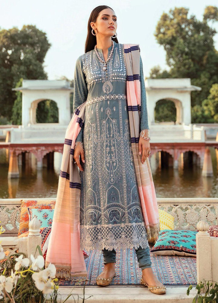 RajBari Embroidered Chikankari Suits Unstitched 3 Piece RB21PC 02B - Winter Collection