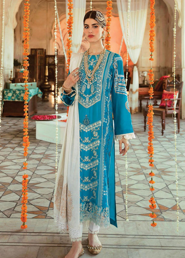 RajBari Embroidered Chikankari Suits Unstitched 3 Piece RB21PC 04B - Winter Collection