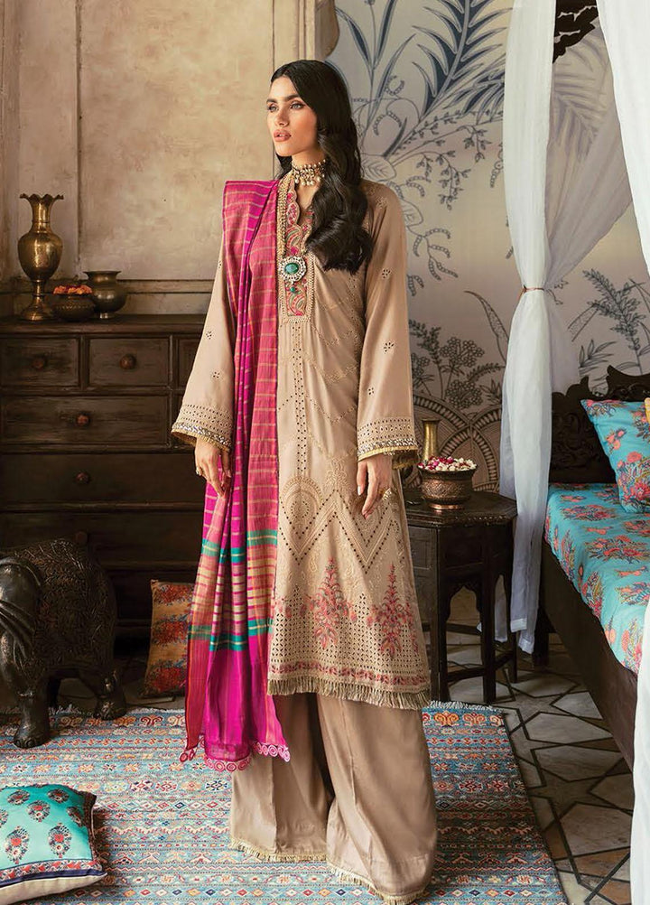 RajBari Embroidered Schiffli Suits Unstitched 3 Piece RB21PC 05B - Winter Collection