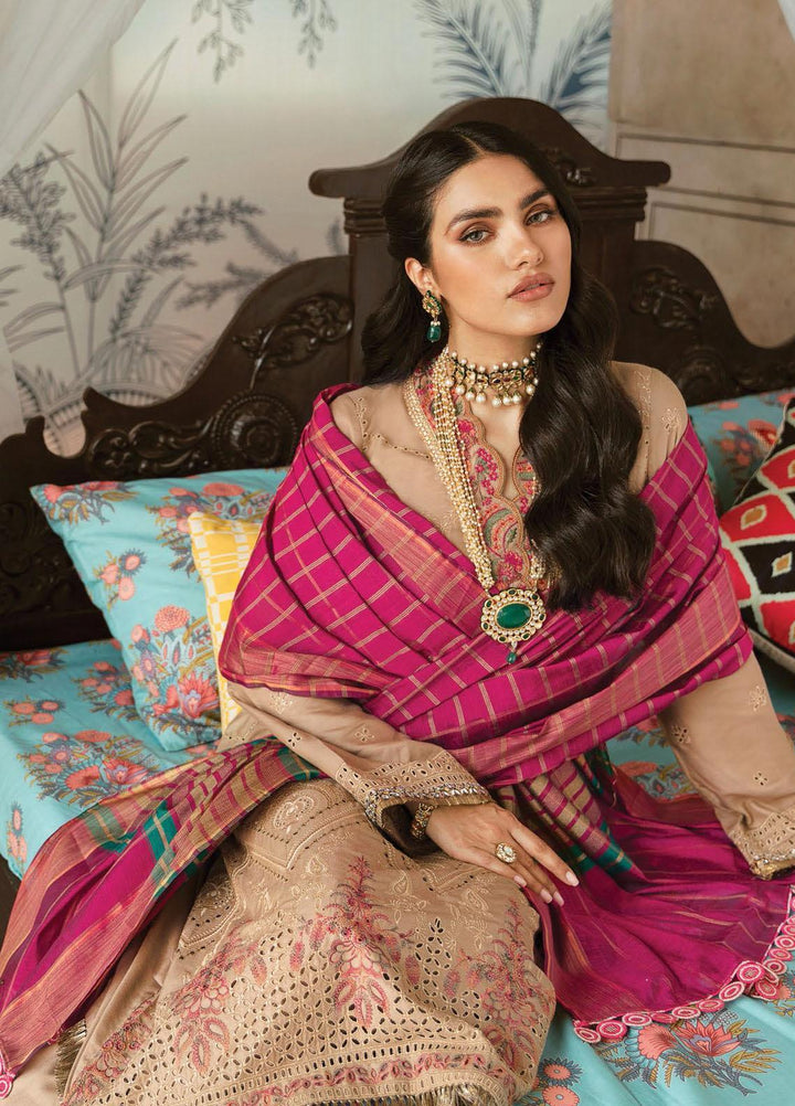 RajBari Embroidered Schiffli Suits Unstitched 3 Piece RB21PC 05B - Winter Collection