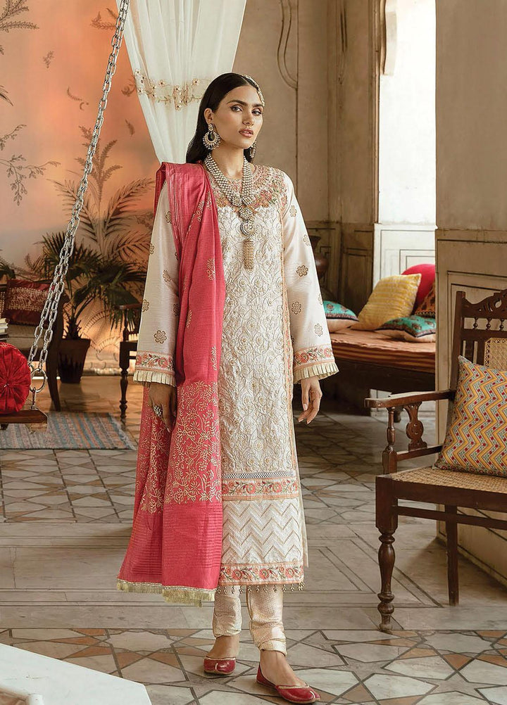 RajBari Embroidered Chikankari Suits Unstitched 3 Piece RB21PC 06B - Winter Collection