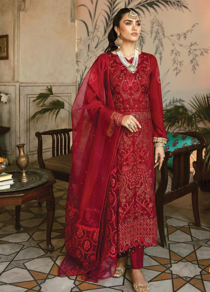 RajBari Embroidered Chikankari Suits Unstitched 3 Piece RB21PC 07A - Winter Collection