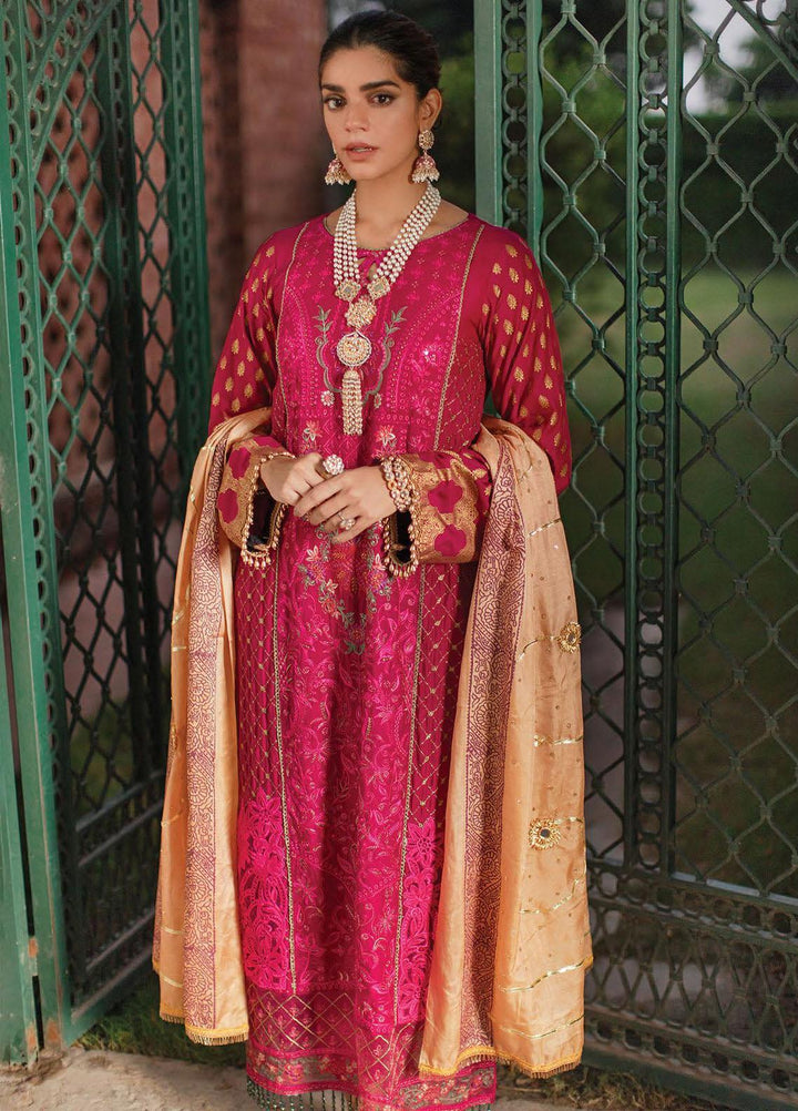RajBari Embroidered Viscose Silk Suits Unstitched 3 Piece RB22FW 2A - Luxury Collection