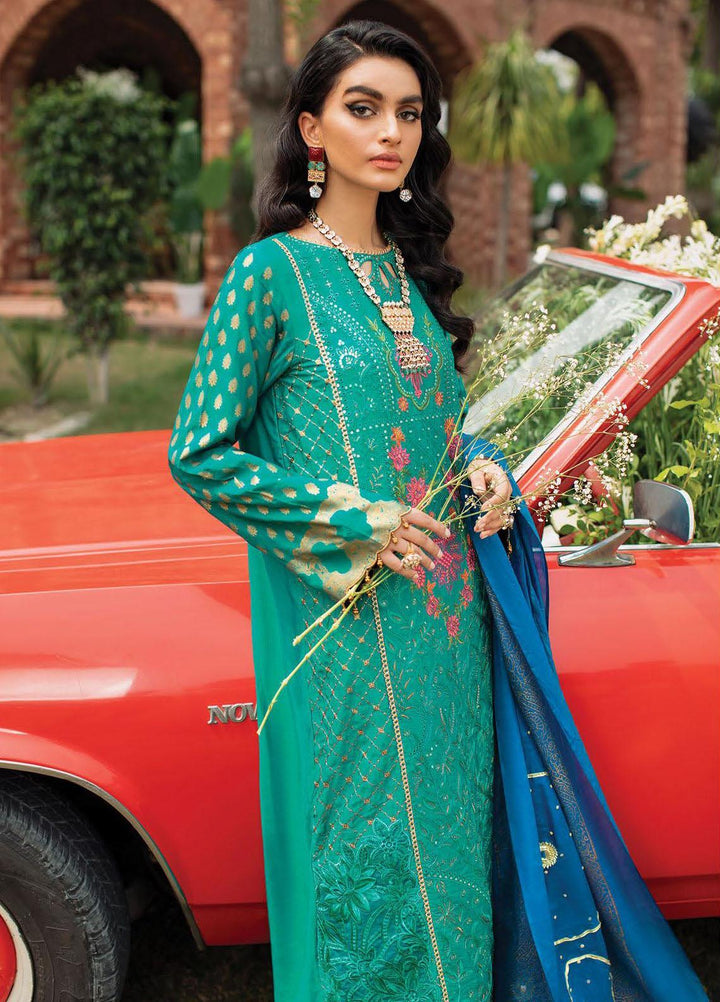 RajBari Embroidered Viscose Silk Suits Unstitched 3 Piece RB22FW 2B - Luxury Collection