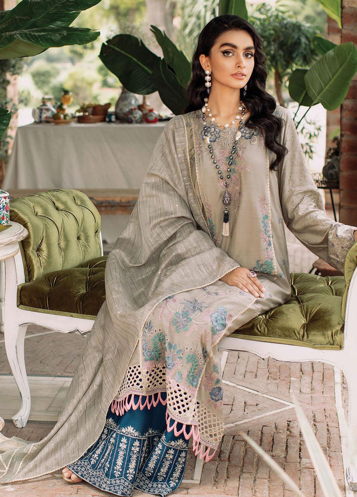 RajBari Embroidered Viscose Silk Suits Unstitched 3 Piece RB22FW 3B - Luxury Collection
