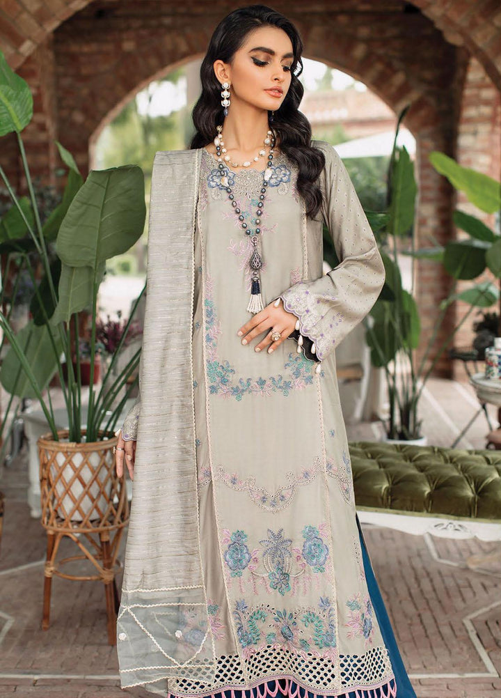RajBari Embroidered Viscose Silk Suits Unstitched 3 Piece RB22FW 3B - Luxury Collection