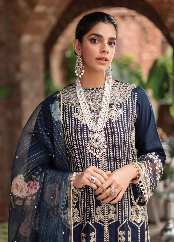 RajBari Embroidered Viscose Silk Suits Unstitched 3 Piece RB22FW 4B - Luxury Collection