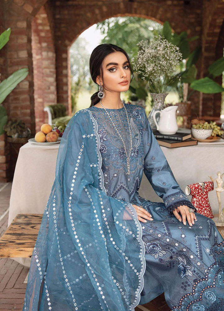 RajBari Embroidered Cotton Silk Suits Unstitched 3 Piece RB22FW 5B - Luxury Collection
