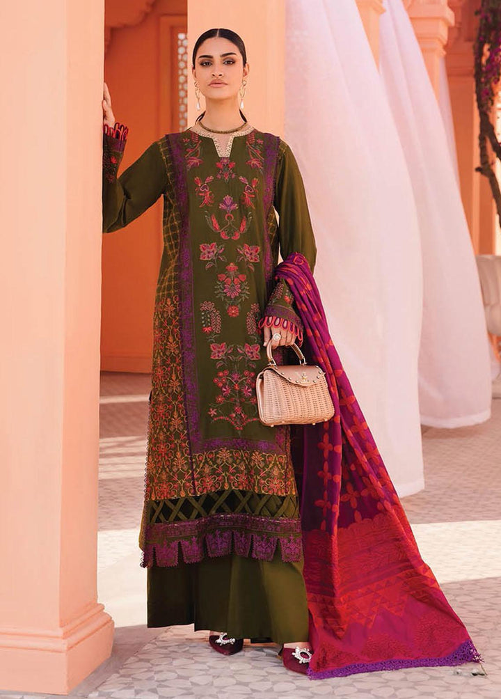 RajBari Embroidered Jacquard Suits Unstitched 3 Piece RB23F 1B - Luxury Collection